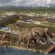 Artist’s interpretation of the excavation site